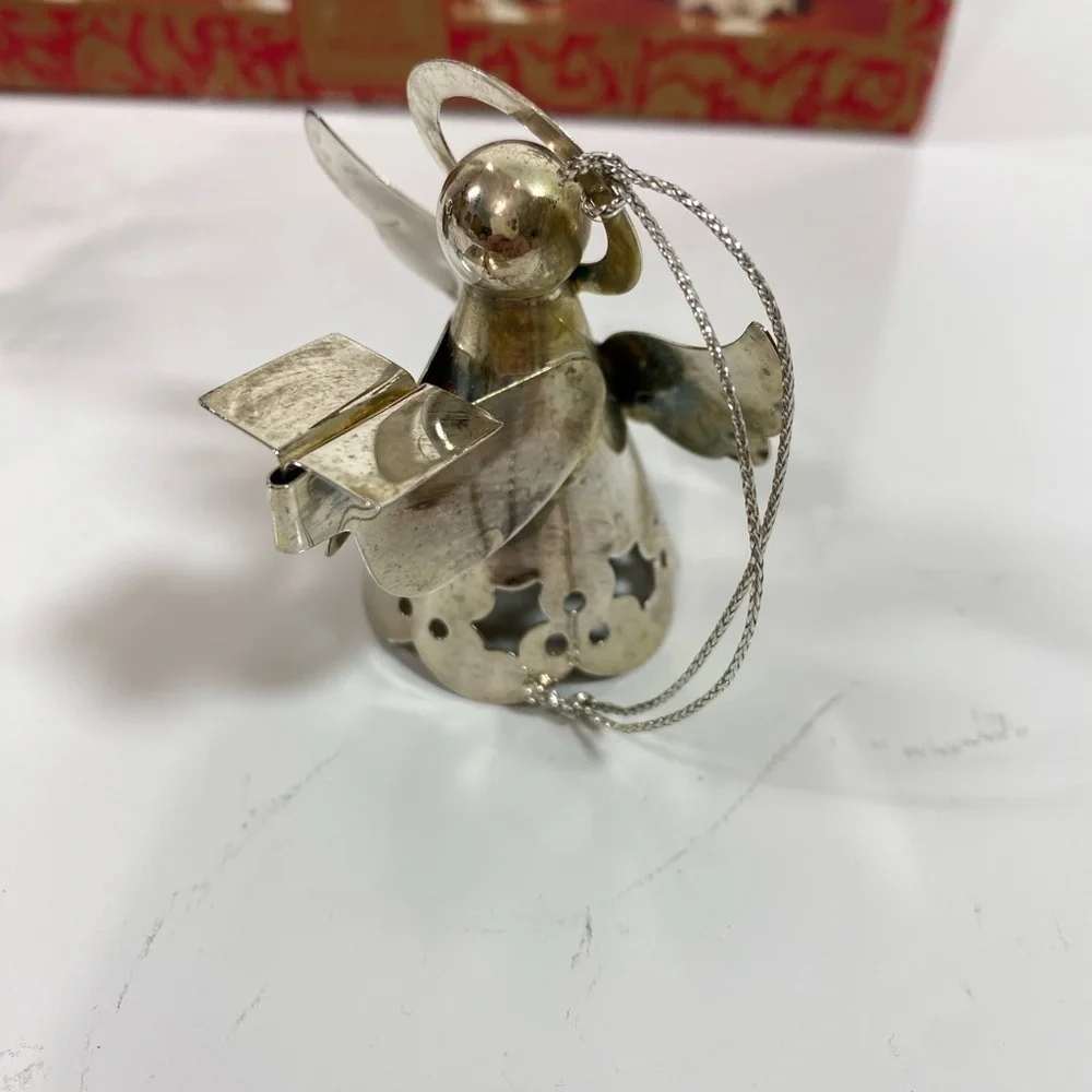 Vintage‎ 1997 Home For Holidays Set Of 6 Silverplated Angel Ornaments